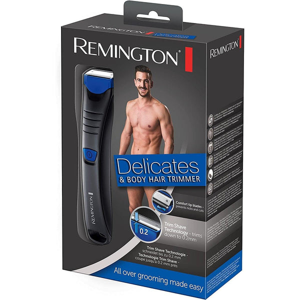 Remington Rifinitore E Rasoio Per Il Corpo, Intimo, Ascelle, Capelli Corti, 0.2 Mm Lama A Due Sensi, Nero Blu - bigeshop