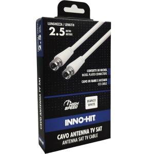 Inno-Hit Cavo Antenna E84623 Sat Coassiale 2.5m Bianco-0