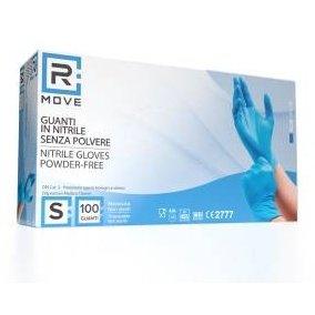 RMove 1Conf. da 100pz Tg.S - Guanti Nitrile Blu uso Medico Senza Polvere-0