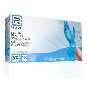 RMove 1Conf. da 100pz Tg.XS - Guanti Nitrile Blu uso Medico Senza Polvere-0