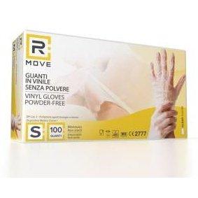 RMove 1Conf. da 100pz Tg.S - Guanti Vinyl Clear Uso Medico Senza Polvere-0