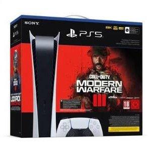 PS5 Console 825GB Digital Ed. White + Call of Duty MWIII VCH EU-0
