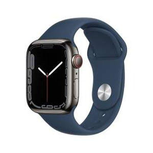 Apple Watch Serie 7 Cell 41mm Graphite Stainless Steel/Abyss Blue Sport Band ITA MKJ13TY/A