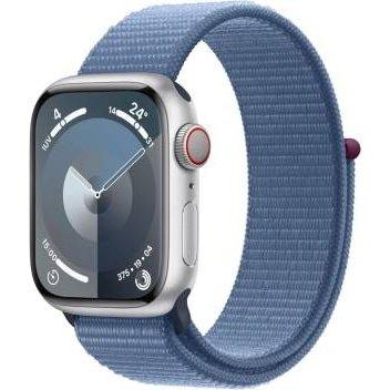 Apple Watch Serie 9 Cell 45mm Aluminium Silver Sport Loop Winter Blue MRMJ3QL/A-0