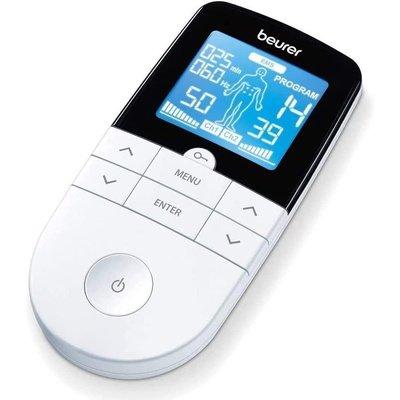 Beurer EM 49 Elettrostimolatore Digitale TENS EMS con Funzione Massaggio Relax, Bianco/Nero - bigeshop