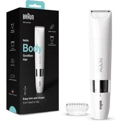 Braun Face Spa, Depilatore Donna Epilatore Viso e Corpo con Rifinitore, Ideale per la zona Bikini, Idea Regalo, BS1000 Bianco - bigeshop