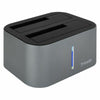 Dock Station Dual TooQ TQDS-805G 2.5"-3.5" HDD/SSD SATA USB 3.0 Grigio - bigeshop