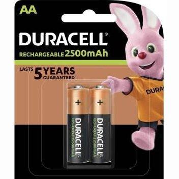 Duracell Batterie Stilo AA Ric.2500mAh HR6 DX1500 1Cnf/2pz-0