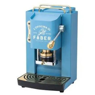 Faber Pro Deluxe Macchina da Caffè Cialde 44mm Turquoise Ottone