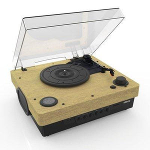 GIRADISCHI IN LEGNO CON USCITA USB, RADIO FM & BLUETOOTH - bigeshop