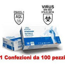Intco 1Conf. da 100pz - Taglia M - Guanti in Nitrile Uso Medico Senza Polvere-0