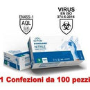 Intco 1Conf. da 100pz - Taglia S - Guanti in Nitrile Uso Medico Senza Polvere-0