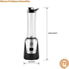 MasterChef Frullatore Smoothie Maker, Blender per Frullati,200w, Nero - bigeshop