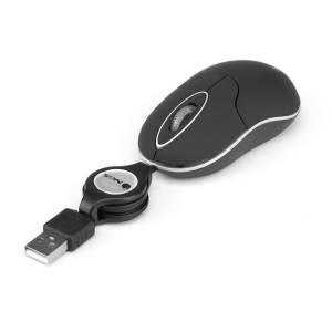 NGS Mouse Mini Wired Sin con Filo Retrattile 1000dpi 3 tasti Nero-0