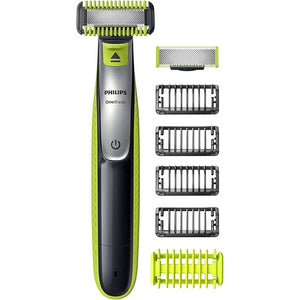 Philips OneBlade QP2630/30, Rasoio Elettrico Face + Body, Utilizzo Wet&Dry, Include 1 Lama Viso, 1 Lama Corpo e 5 Pettini - bigeshop