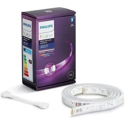 Philips striscia led Hue Lightstrip Extension v4 [1 m] Kit LED Smart Ambiente bianco e colore- - bigeshop